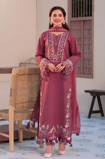Ally's Pret 3PC EMBROIDERED LAWN