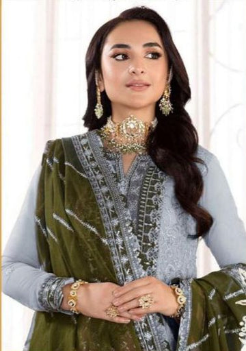 AJSM-40 EMBROIDERED CHIFFON 3 PCS