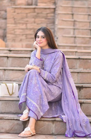 Maria.b 3PC EMBROIDERED LAWN